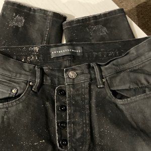 Artmeetschaos Sing Sing Fit Black Jeans Size 34